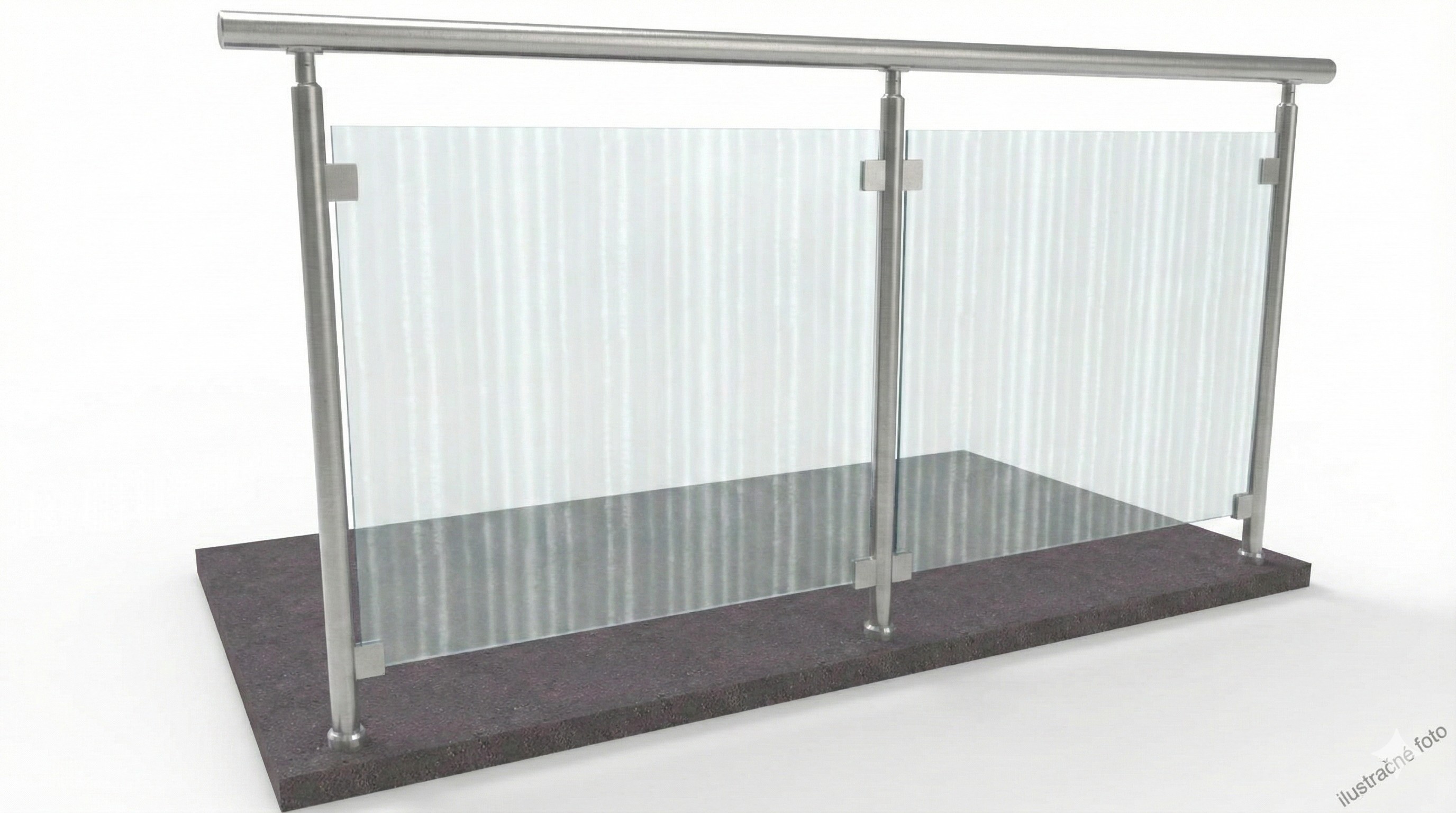 Hliníkové zábradlie s výplňou - vrchné kotvenie (orientačná cena)