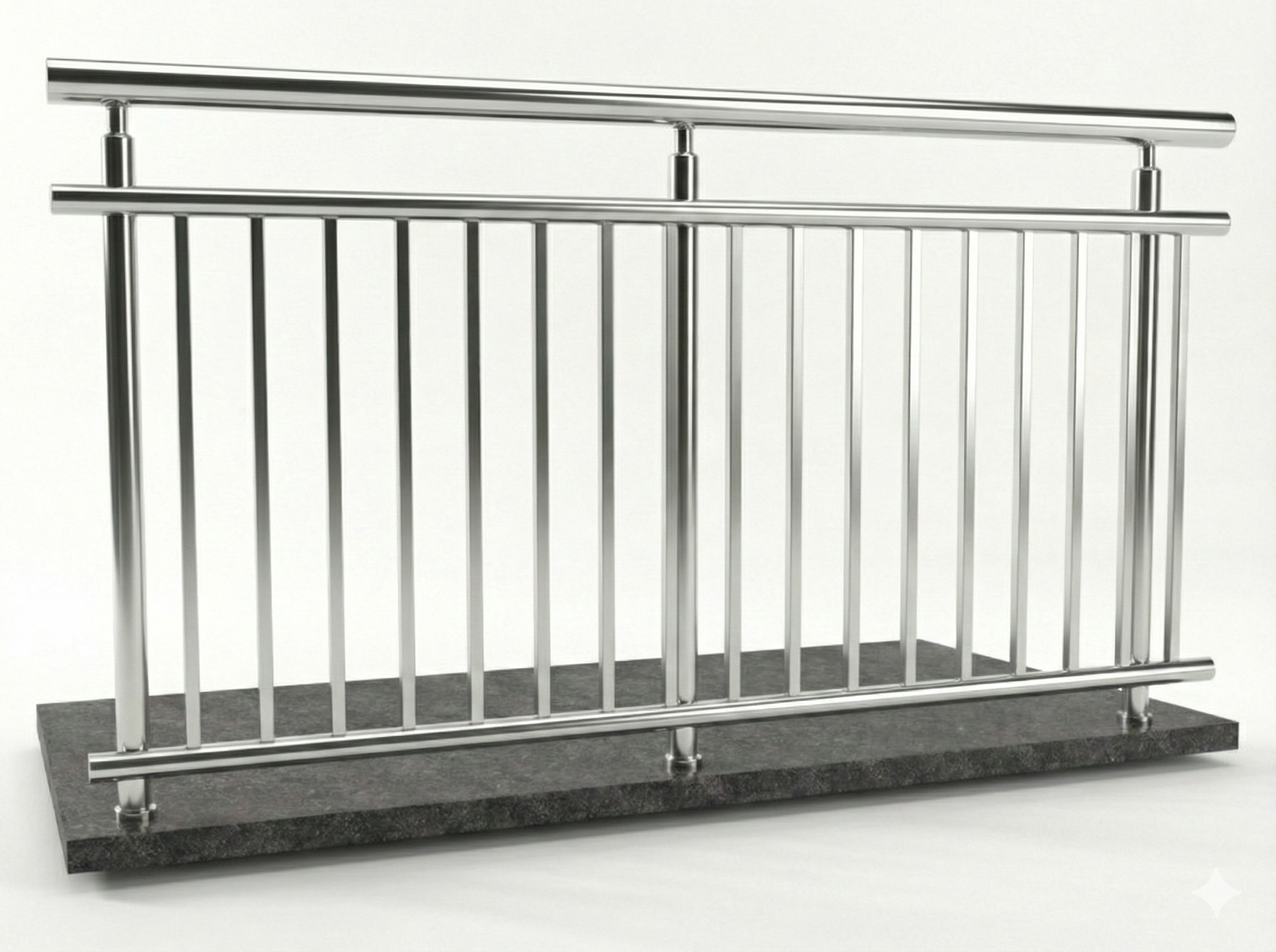 Hliníkové zábradlie zvislé priečky - vrchné kotvenie  (orientačná cena)