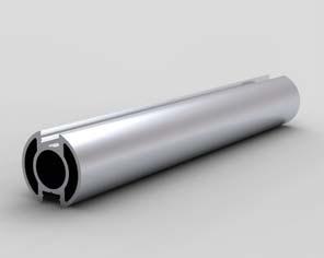  AK-2646 - Stĺpik  D40/stena 2 mm - s dvomi drážkami